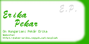 erika pekar business card